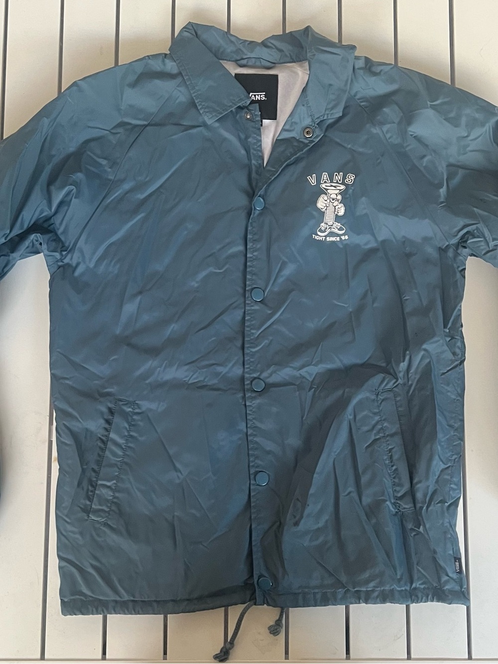 Vans Teal Coach Windbreaker with Chest Graphic